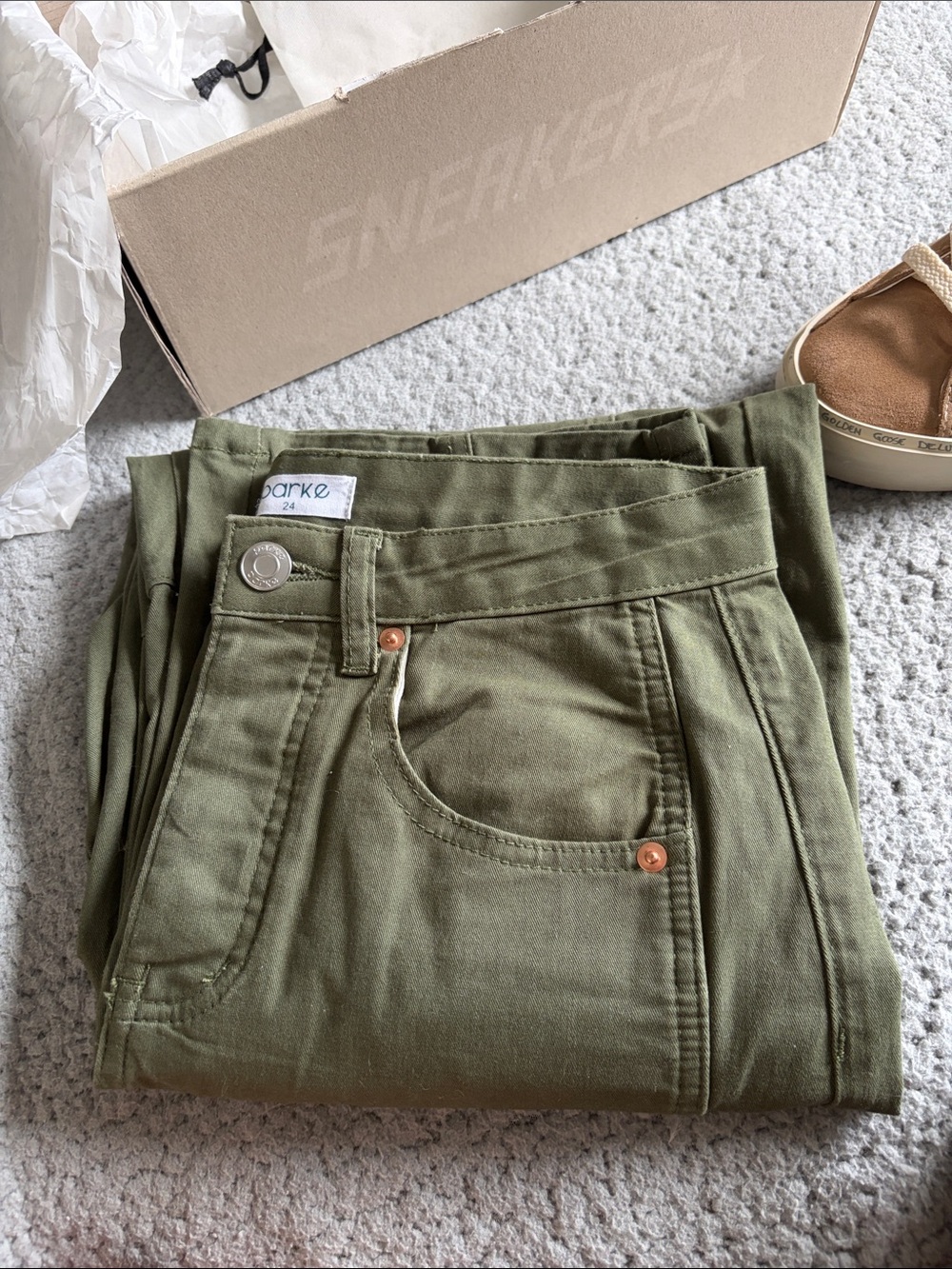 Parke Horseshoe Cotton Twill Pants Size 24